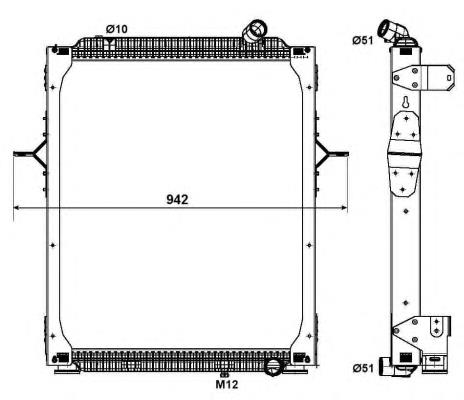 Radiador de esfriamento de motor 5010619804 Renault (RVI)