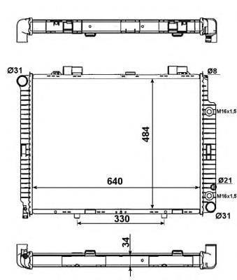 Radiador de esfriamento de motor 58100 NRF