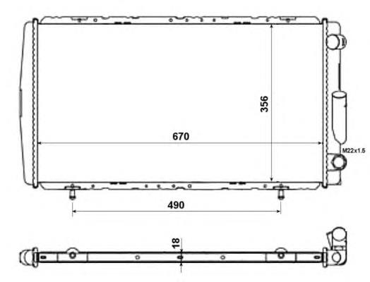 Radiador de esfriamento de motor 58111 NRF
