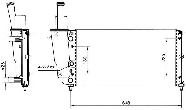 Radiador de esfriamento de motor 58072 NRF