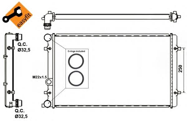 Radiador de esfriamento de motor VAG 1J0121253 preço, a partir de 49,38 USD