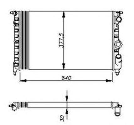 54706 NRF Radiador de esfriamento de motor