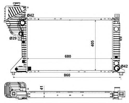 Compre A9015003900 Mercedes Radiador de esfriamento de motor