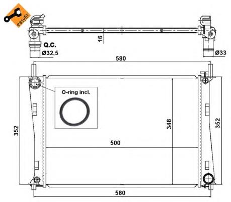 58274 NRF Radiador de esfriamento de motor