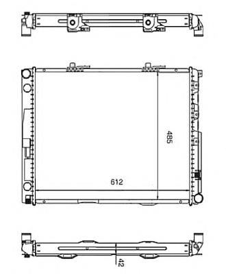 Radiador de esfriamento de motor A1245000002 Mercedes