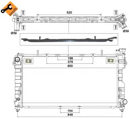 Compre 58264 NRF Radiador de esfriamento de motor