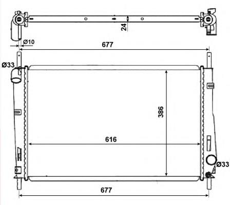 Radiador de esfriamento de motor 1671775 Ford