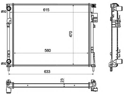 Compre 4408645 Opel Radiador de esfriamento de motor