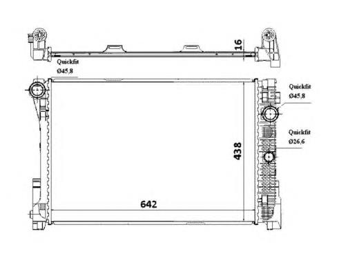 A2045000203 Mercedes Radiador de esfriamento de motor