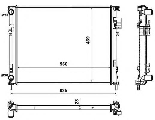 Radiador de esfriamento de motor 58332 NRF