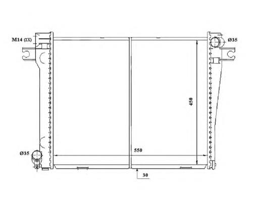 58338 NRF Radiador de esfriamento de motor