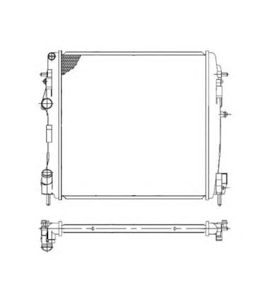 Radiador de esfriamento de motor 732717 VALEO