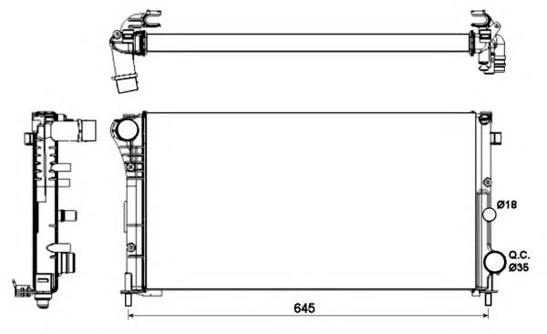 Compre 58376 NRF Radiador de esfriamento de motor