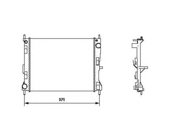 Radiador de esfriamento de motor 58188 NRF