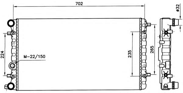 Radiador de esfriamento de motor 58143 NRF