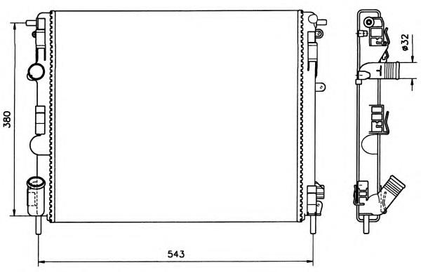 Radiador de esfriamento de motor 58148 NRF