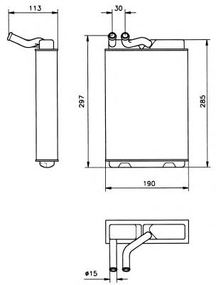 Radiador de forno (de aquecedor) NRF 58149