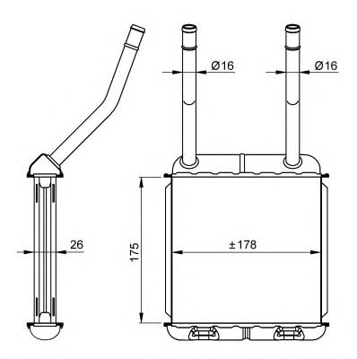 58147 NRF Radiador de forno (de aquecedor)