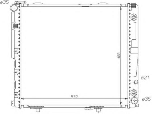 Radiador de esfriamento de motor 58164 NRF