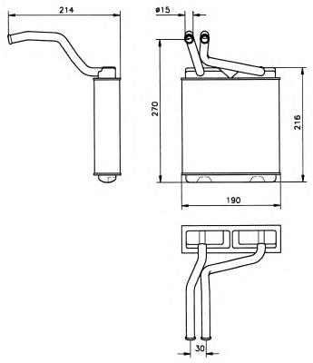 58150 NRF Radiador de forno (de aquecedor)