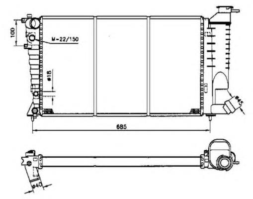 58233 NRF Radiador de esfriamento de motor