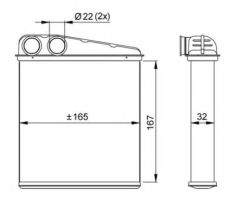 58211 NRF Radiador de forno (de aquecedor)