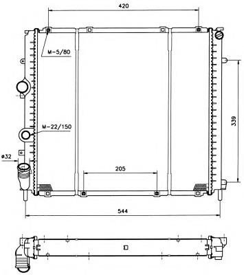 Radiador de esfriamento de motor 8200330848 Renault (RVI)