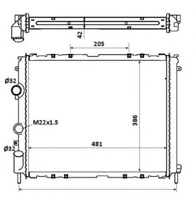 Radiador de esfriamento de motor 7701352904 Renault (RVI)