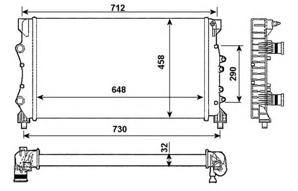 53990 NRF Radiador de esfriamento de motor