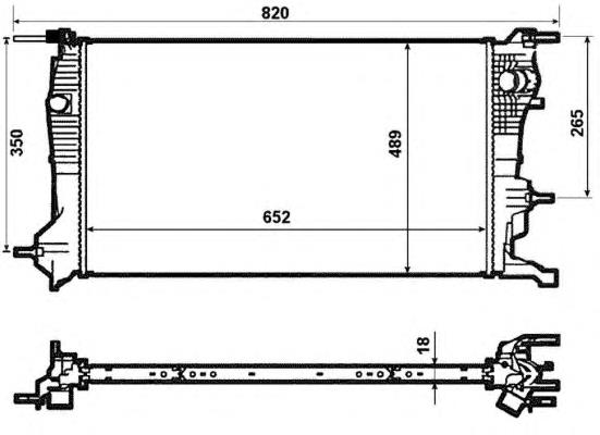 53965 NRF Radiador de esfriamento de motor
