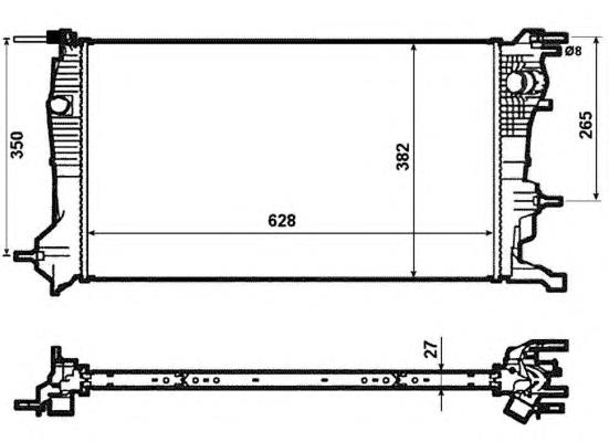 Radiador de esfriamento de motor Renault (RVI) 214761077R