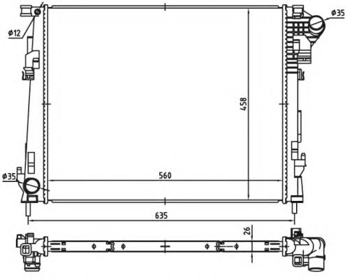 Radiador de esfriamento de motor NRF 53966