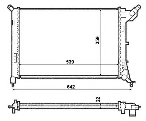 Radiador de esfriamento de motor 53969 NRF