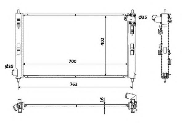 53906 NRF Radiador de esfriamento de motor