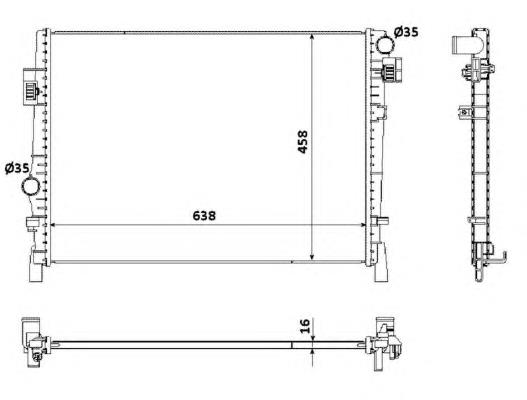 Radiador de esfriamento de motor DRM09054 Denso