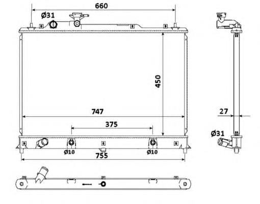 53904 NRF Radiador de esfriamento de motor