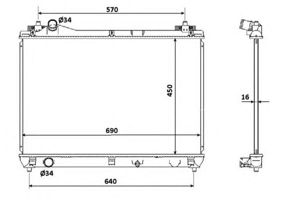 53915 NRF Radiador de esfriamento de motor