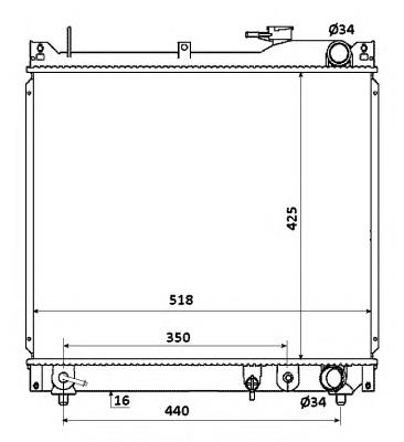 53914 NRF Radiador de esfriamento de motor