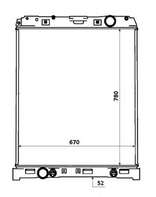 53883 NRF Radiador de esfriamento de motor