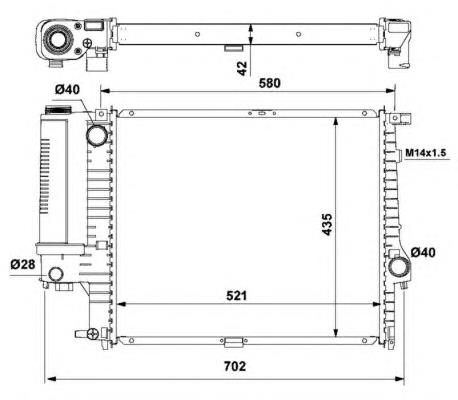 Radiador de esfriamento de motor BMW 17111737757