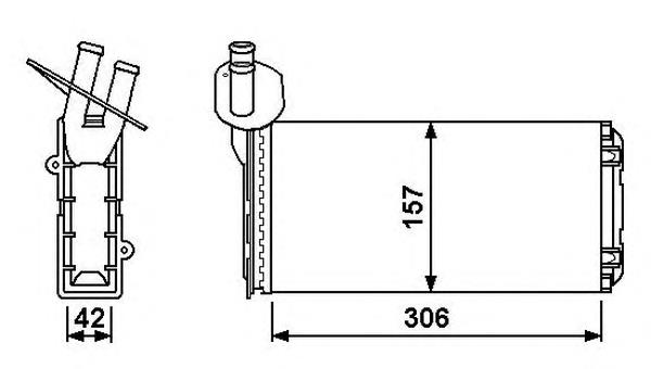 53889 NRF Radiador de forno (de aquecedor)