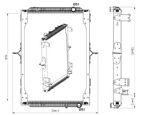 Radiador de esfriamento de motor 63786 Nissens