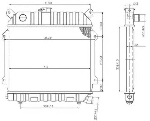 Radiador de esfriamento de motor para BMW 3 E21