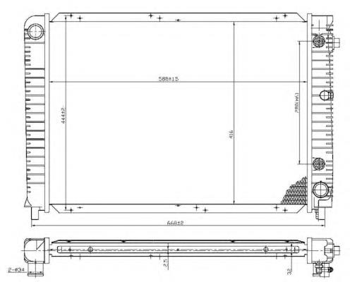 53953 NRF Radiador de esfriamento de motor
