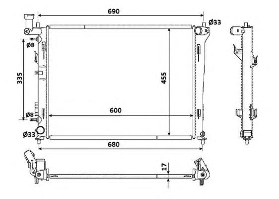 Compre 253102H060 Hyundai/Kia Radiador de esfriamento de motor