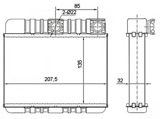 54277 NRF Radiador de forno (de aquecedor)