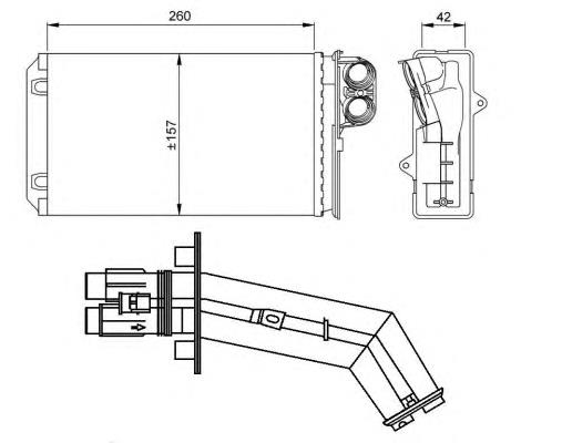 54280 NRF Radiador de forno (de aquecedor)