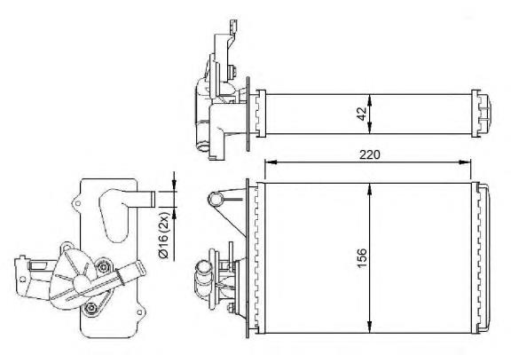 Compre 7754055 Fiat/Alfa/Lancia Radiador de forno (de aquecedor)