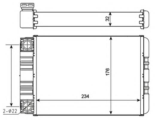 54274 NRF Radiador de forno (de aquecedor)