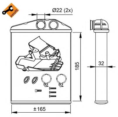 Radiador de forno (de aquecedor) Opel 93171801 preço, a partir de 52,30 USD